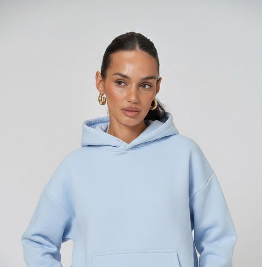Baby blue Basic Oversized Hoodie