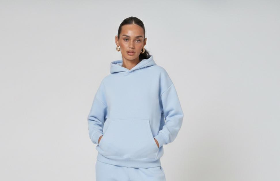 Baby blue Basic Oversized Hoodie