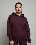 Burgendy Basic Oversized Hoodie