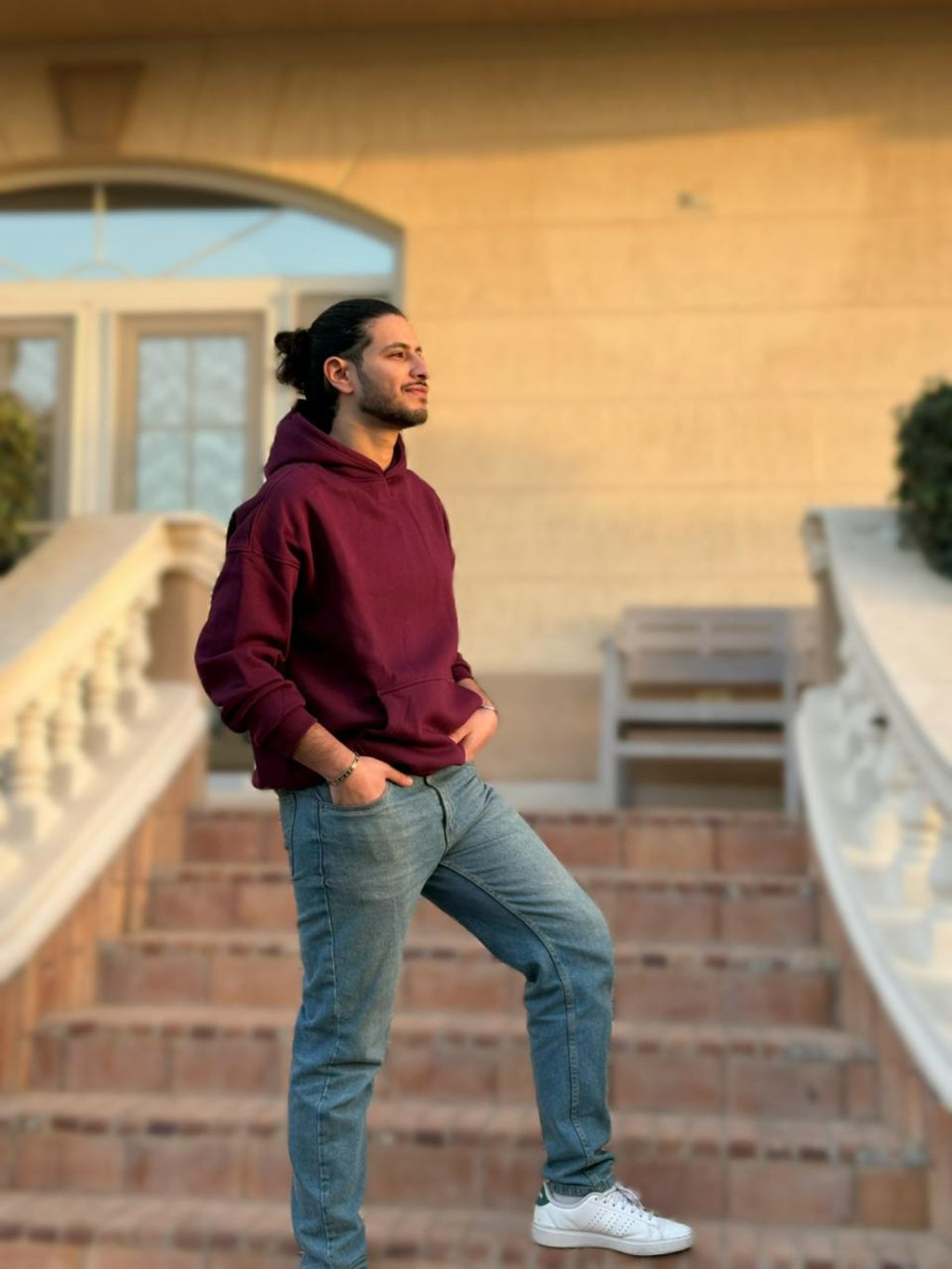 Burgundy Basic Oversized Hoodie