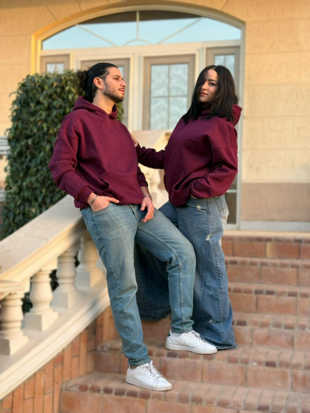Burgundy Basic Oversized Hoodie