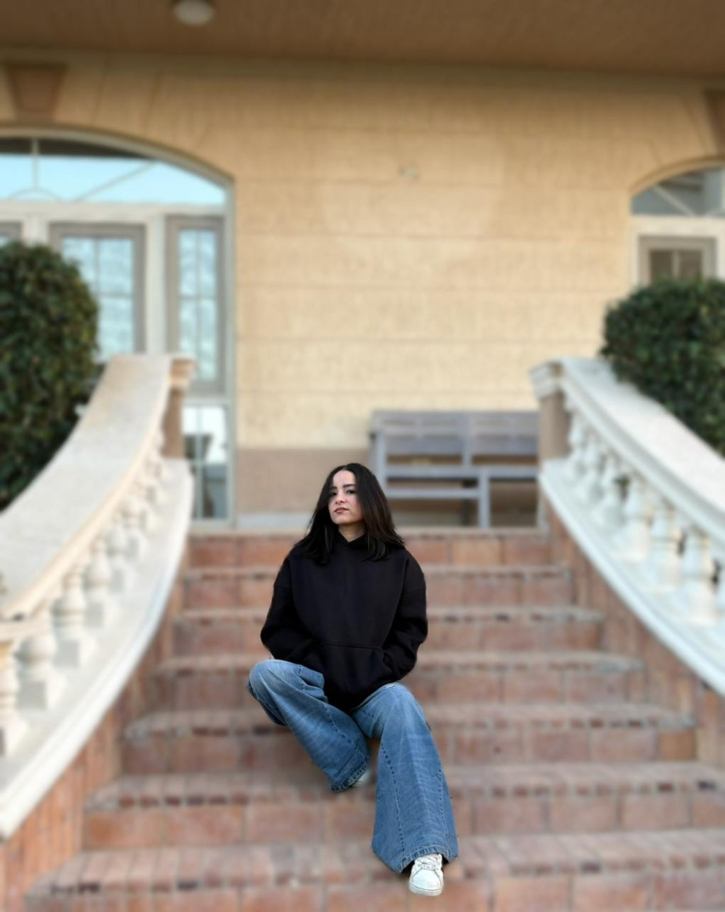 Black Basic Oversized Hoodie