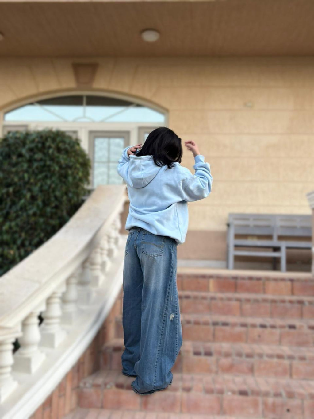 Baby blue Basic Oversized Hoodie