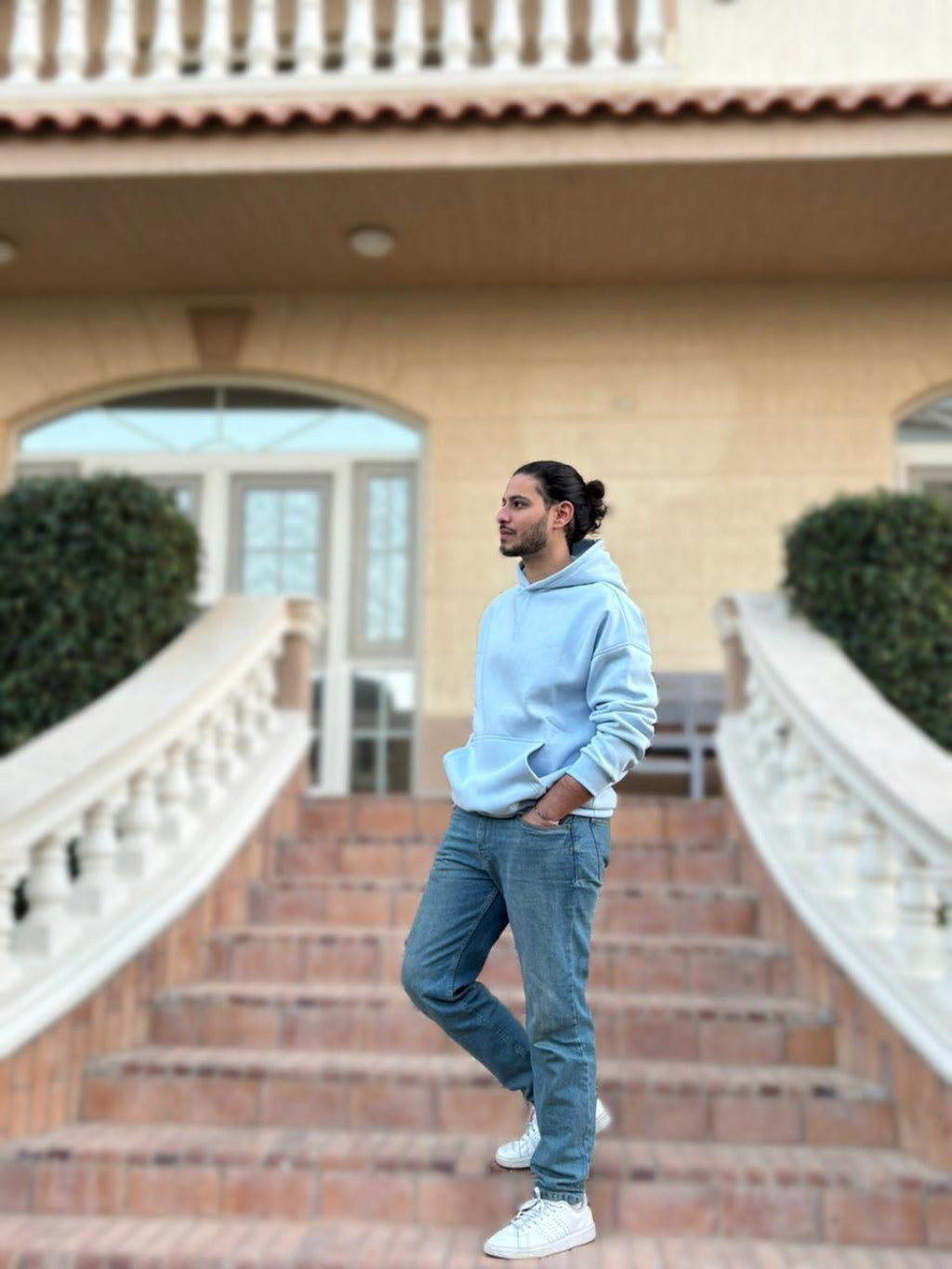 Baby blue Basic Oversized Hoodie