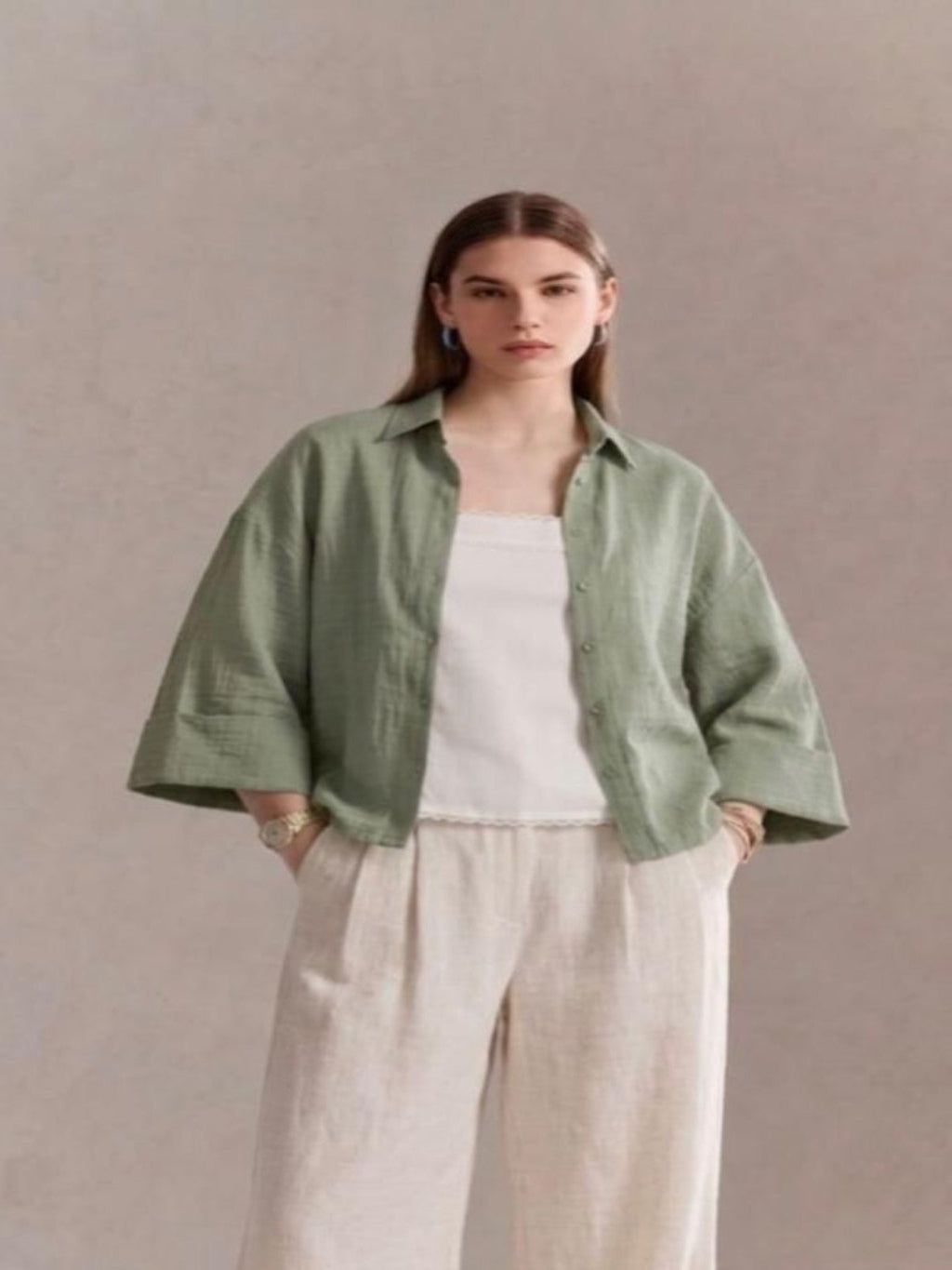 Oversized Linen Shirt