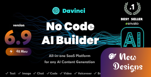 DaVinci AI - OpenAI Content, Text, Image, Voice, Chat, Code, Transcript, and Video Generator as SaaS