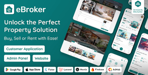 eBroker - Real Estate Property Buy-Rent-Sell Flutter app with Laravel Admin Panel