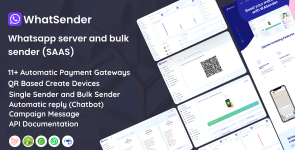 WhatSender - Whatsapp server and bulk sender (SAAS)